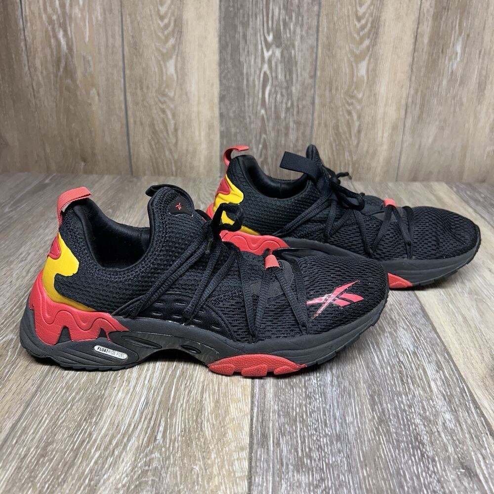Reebok Floatride Fuel Trideca 200 FW0766 Mens US Size 6.5 Black Red Yellow Shoes